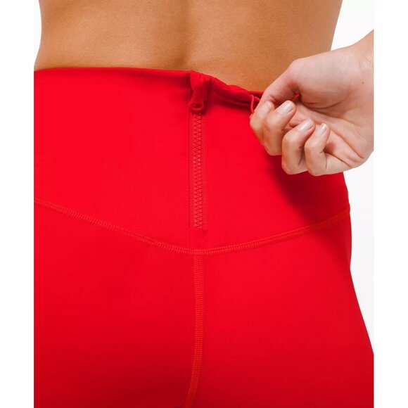LULULEMON Train To Beach High Rise 10" True Red Swim Shorts, Size 6 - Picture 5 of 16